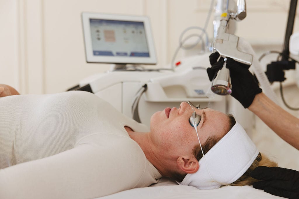 NanoLaserPeel provider performing laser treatment at Treasure Valley Medical Spa