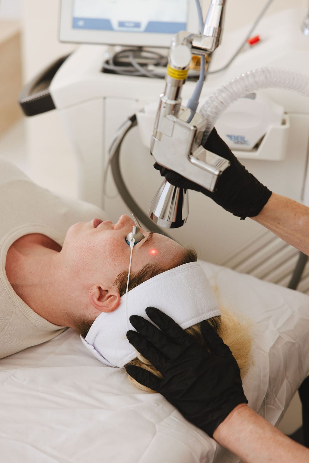 Provider performing MicroLaserPeel at Treasure Valley Medical Spa